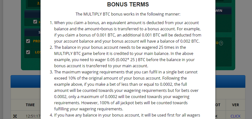 freebitco Bonus Terms